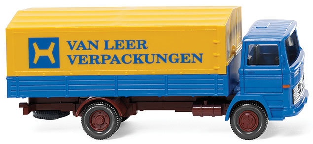 1965 Mercedes-Benz LP 1317 Low-Side Truck - Assembled -- Van Leer (blue, yellow, maroon, German Lettering)