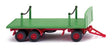 1962-1978 Flatbed Trailer - Assembled -- Green, Red-1