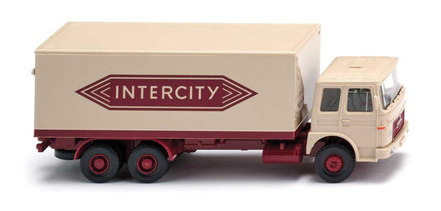 1967-1972 MAN Box-Body Truck - Assembled -- Intercity (beige, maroon)