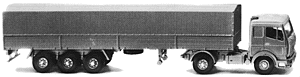 Truck MAN -- Semi-Covered Flatbed