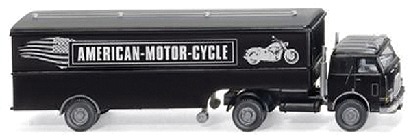 Tractor/Trailer Set -- American Motor Cycle (black)