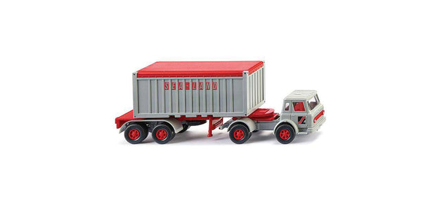 1962-1979 international Harvester Loadstar w/Container Trailer - Assembled -- Sealand (gray, red)