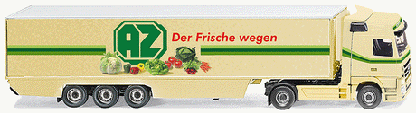 Mercedes Benz Actros Tractor w/Reefer Trailer -- AZ Kempen (yellow, green)