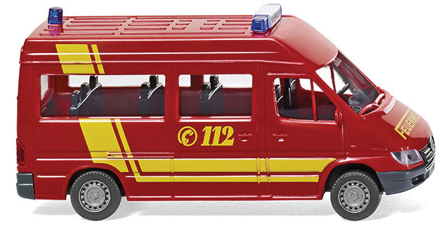 Mercedes-Benz Sprinter High-Roof Passenger Van Ambulance - Assembled -- Fire Department (red, yellow, German Lettering)