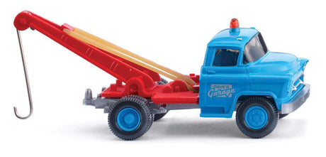 1955 Chevrolet Tow Truck - Assembled -- Dave's Garage (blue, red)
