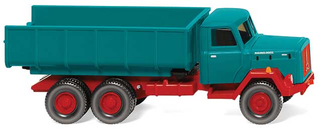 1958-1964 Magirus Dump Truck - Assembled -- Blue, Red