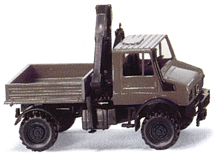 Construction Unimog -- U 1850 With Loading Crane (Olive)