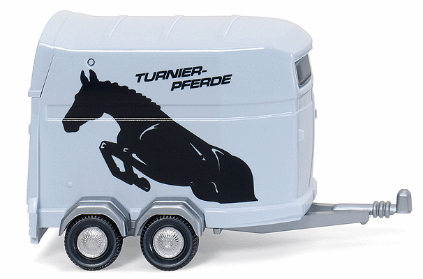 2-Axle Horse Trailer - Assembled -- Blue, Black