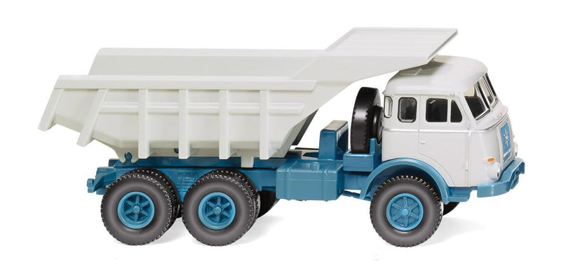 1955-1961 Henschel HS 3-180 Dump Truck - Assembled -- White, Blue