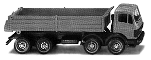 Semi dump truck 4-axle