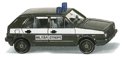 Military - Modern Austrian Army - Military Police Vehicle -- VW Golf II 4-Door Compact Sedan (green, white, black lettering)