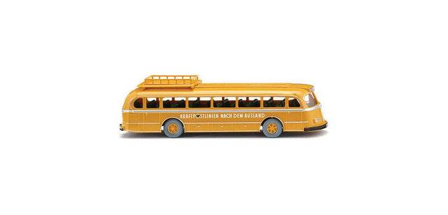 1951-1954 Mercedes-Benz O 6600 H Pullman Bus - Assembled -- Kraftpost (yellow, white, German Lettering)