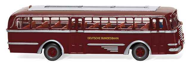 1949-1959 Bussing Trambus - Assembled -- German Federal Railroad (red, silver, German Lettering)