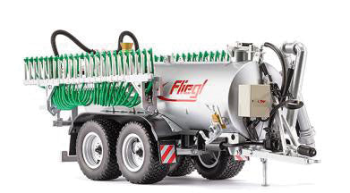 Fliegl VFW 18.000 Profiline All-Purpose Cutting Trailer - Assembled -- Fliegl (silver, red, green, German Lettering)