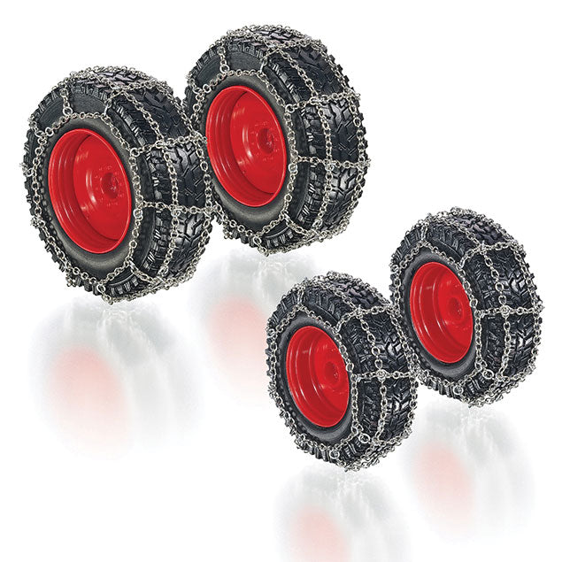 Tire w/Snow Chain Set for Fendt 828 Vario Farm Tractor - Assembled