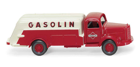 1951-1959 Mercedes-Benz L 3500 Tank Truck - Assembled -- Gasolin (red, white, German Lettering)