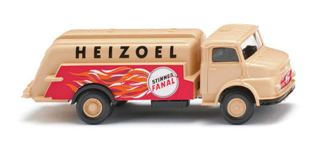 1969-1971 Mercedes-Benz Tank Truck - Assembled -- Stinnes Fanal Heating Oil (beige, red, black, German Lettering)