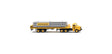1973-1985 Volvo N12 Tractor with Flatbed Trailer & Gas Cylinder Load - Assembl -- Koppartrans (yellow, black, German Lettering)