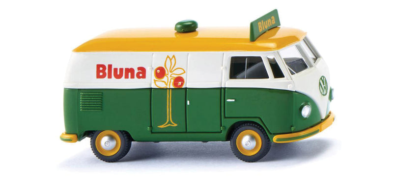 1950 Volkswagen T1 Cargo Van - Assembled -- Bluna (green, white, yellow, orange, German Lettering)