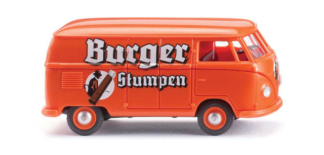 1950 Volkswagen T1 (Type 2) Cargo Van - Assembled -- Burger Stumpen (orange, white, black, German Lettering)
