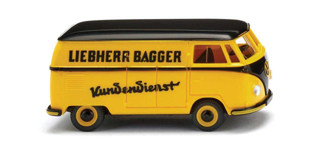 1950 Volkswagen T1 Cargo Van - Assembled -- Liebherr Bagger (yellow, black, German Lettering)