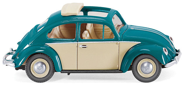 1961 Volkswagen Beetle 1200 w/Sunroof - Assembled -- Turquoise, Ivory