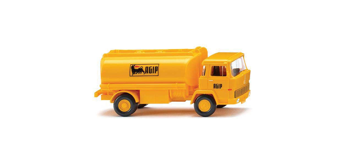 1966 Magirus Tank Truck - Assembled -- Agip (yellow, black, German Lettering)