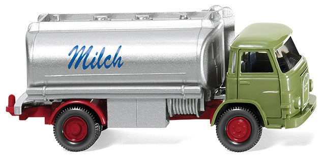 1960 MAN 415 Milk Tank Truck - Assembled -- Milch (green silver, red, German Lettering)