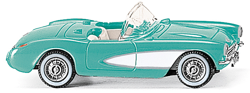 Chevrolet Corvette Convertible -- Top Down (turquiose)