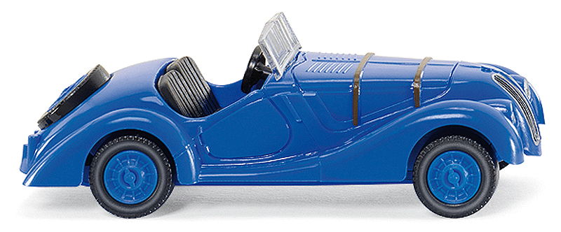 BMW 328 Convertible - Assembled -- Top Down (blue)