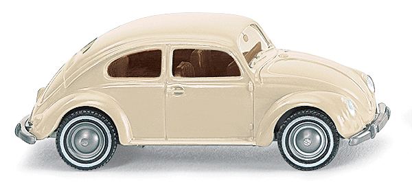 Automobile - Volkswagen Beetle -- 2-Door Hardtop (Light Ivory)