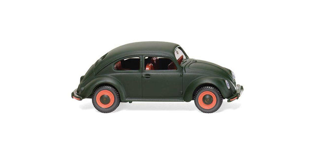 1945 Volkswagen Old-Style Beetle w/Split Window - Assembled -- Matte Green, Orange