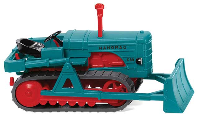 1952-1960 Hanomag K55 Crawler Tractor - Assembled -- Blue, Red