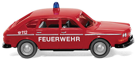 1968 Volkswagen 411 Hatchback - Assembled -- Fire Dept. (red, white, German Lettering)