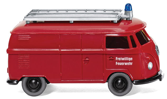 1950 Volkswagen T1 Cargo Van - Assembled -- Fire Department (red, white, German Lettering)
