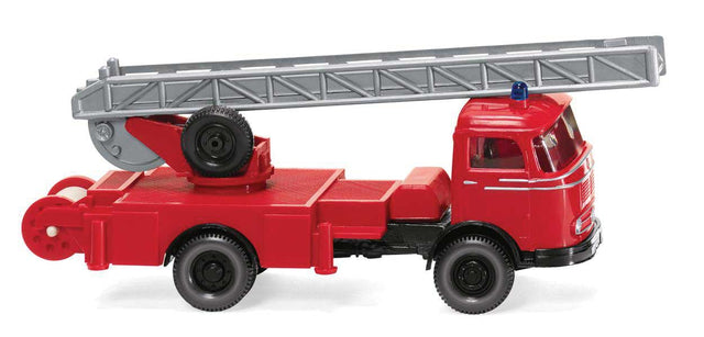 Mercedes-Benz LP 321 Fire Turntable Ladder Truck - Assembled -- Fire Department (red, silver, unlettered)