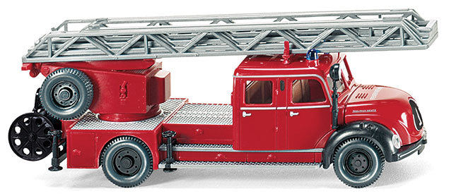 Magirus DL 25h Aerial Lift Ladder Truck - Assembled -- Fire Department (red, black, German Lettering)
