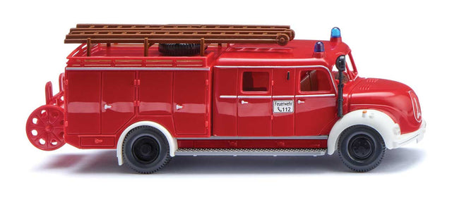 1956-1961 Magirus LF 16 Fire Truck - Assembled -- Fire Department (red, white, German Lettering)-1