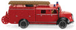1956 Magirus LF 16 Fire Truck - Assembled -- Fire Department (red, black, German Lettering)