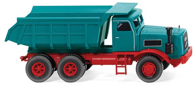 1962 Kaelble Dump Truck - Assembled -- Blue, Red