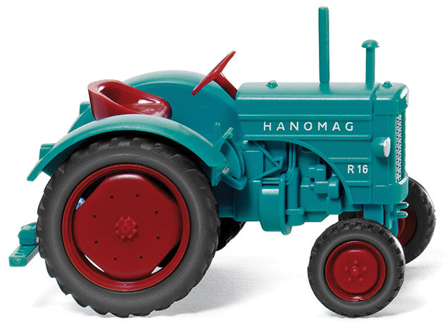 1953 Hanomag R 16 Farm Tractor w/Roof - Assembled -- Water Blue, Red