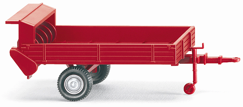 1949-1960 Fortuna Manure Spreader Farm Trailer -- Red