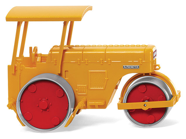 1956 Bolling Ruthemeyer Road Roller - Assembled -- Yellow, Red
