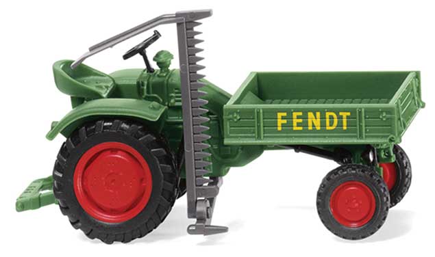 1968 Fendt Equipment Carrier with Cutter - Assembled -- Green, Red