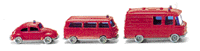 Emergency Vehicle 3-Pack -- Fire (red)