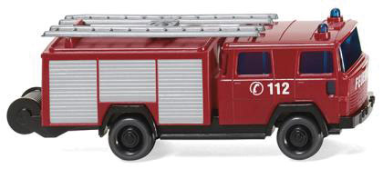 1968 Magrius LF 16 Fire Truck - Assembled -- Fire Department (red, white; German Lettering)