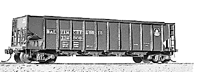 40'W-1 hopper car B&O