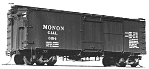 36' SU Boxcar -- CI&L (Monon), T-Brace End, Original