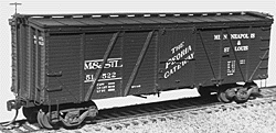 40' Fowler Boxcar -- MStL, Modernized