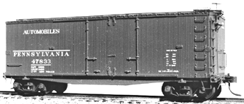 36' XLC Single sheathed auto car -- Safety PRR
